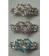 Barette coeur de strass bleu
